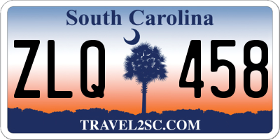 SC license plate ZLQ458