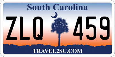 SC license plate ZLQ459