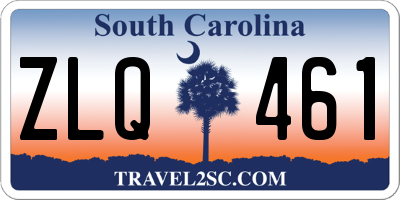 SC license plate ZLQ461