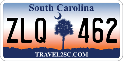 SC license plate ZLQ462