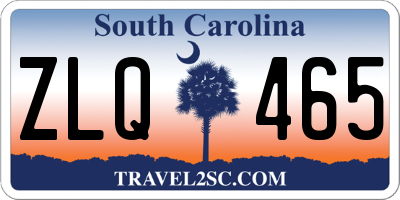 SC license plate ZLQ465