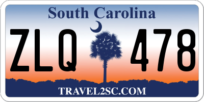 SC license plate ZLQ478