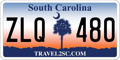 SC license plate ZLQ480