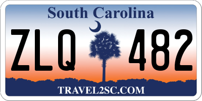 SC license plate ZLQ482