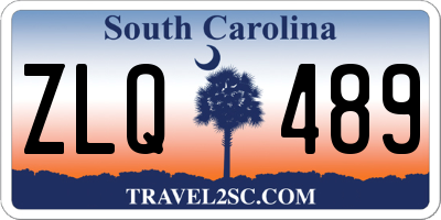 SC license plate ZLQ489