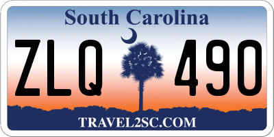 SC license plate ZLQ490