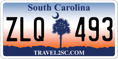 SC license plate ZLQ493