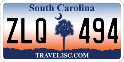 SC license plate ZLQ494