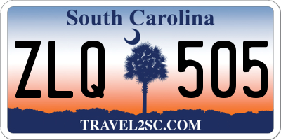 SC license plate ZLQ505