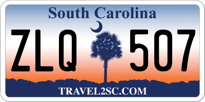SC license plate ZLQ507