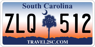SC license plate ZLQ512