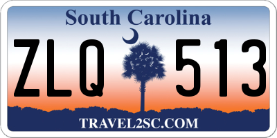 SC license plate ZLQ513