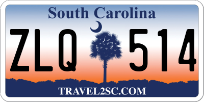SC license plate ZLQ514