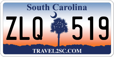 SC license plate ZLQ519