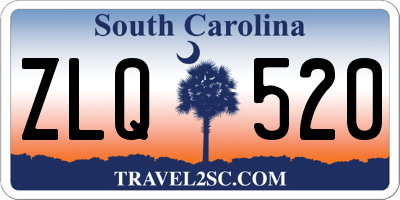 SC license plate ZLQ520