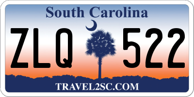 SC license plate ZLQ522