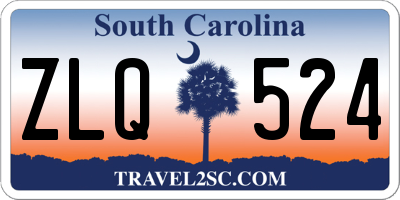 SC license plate ZLQ524
