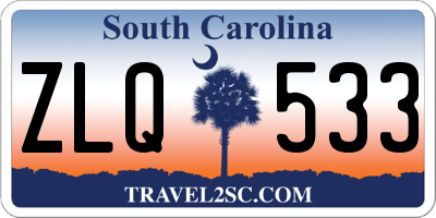 SC license plate ZLQ533