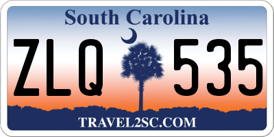 SC license plate ZLQ535