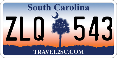 SC license plate ZLQ543