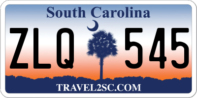 SC license plate ZLQ545