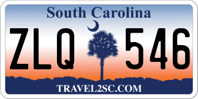 SC license plate ZLQ546