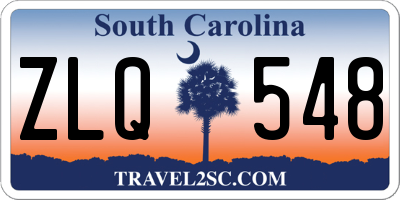 SC license plate ZLQ548