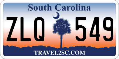 SC license plate ZLQ549