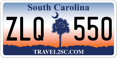SC license plate ZLQ550