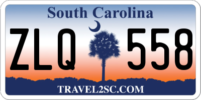 SC license plate ZLQ558