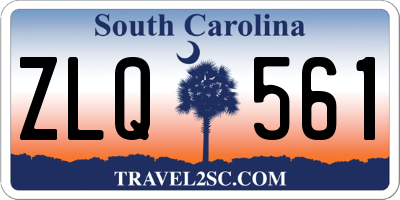 SC license plate ZLQ561