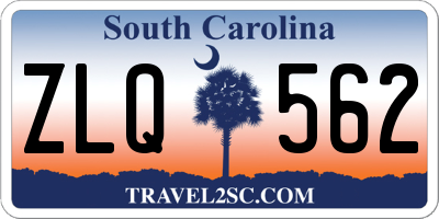 SC license plate ZLQ562