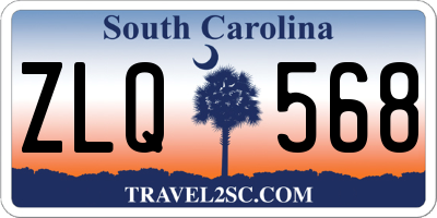 SC license plate ZLQ568