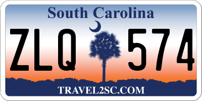 SC license plate ZLQ574