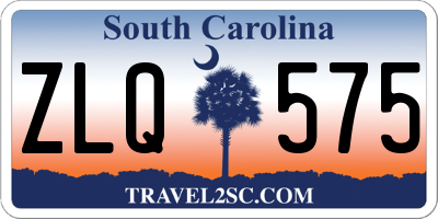 SC license plate ZLQ575
