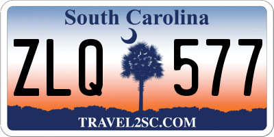 SC license plate ZLQ577