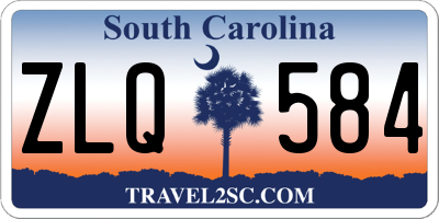 SC license plate ZLQ584