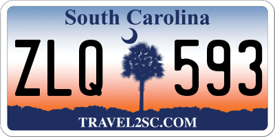 SC license plate ZLQ593
