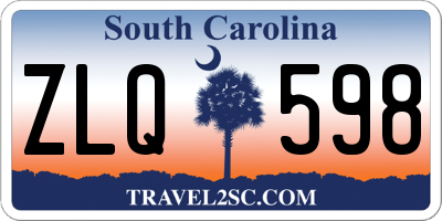 SC license plate ZLQ598
