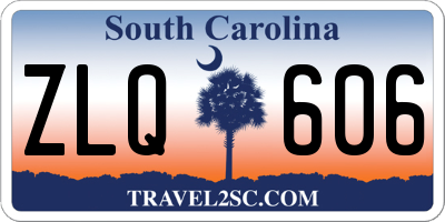 SC license plate ZLQ606