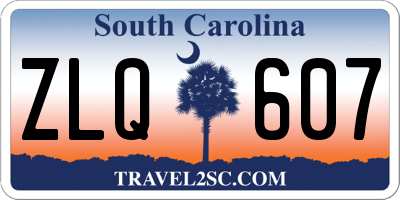 SC license plate ZLQ607