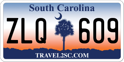 SC license plate ZLQ609