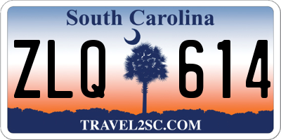 SC license plate ZLQ614