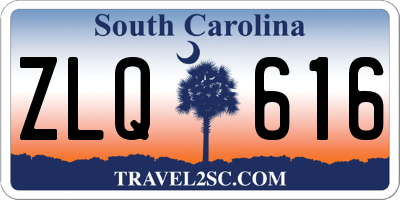 SC license plate ZLQ616