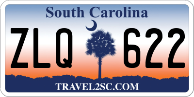 SC license plate ZLQ622