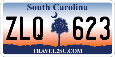 SC license plate ZLQ623