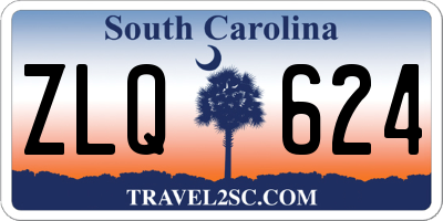 SC license plate ZLQ624