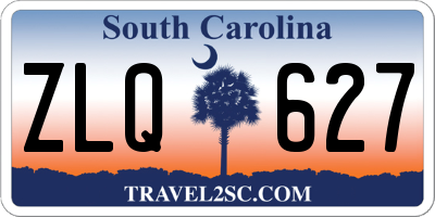 SC license plate ZLQ627