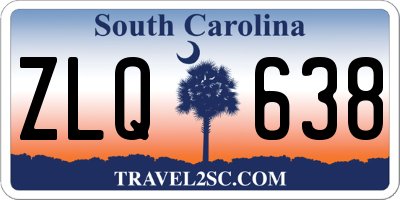 SC license plate ZLQ638