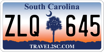 SC license plate ZLQ645